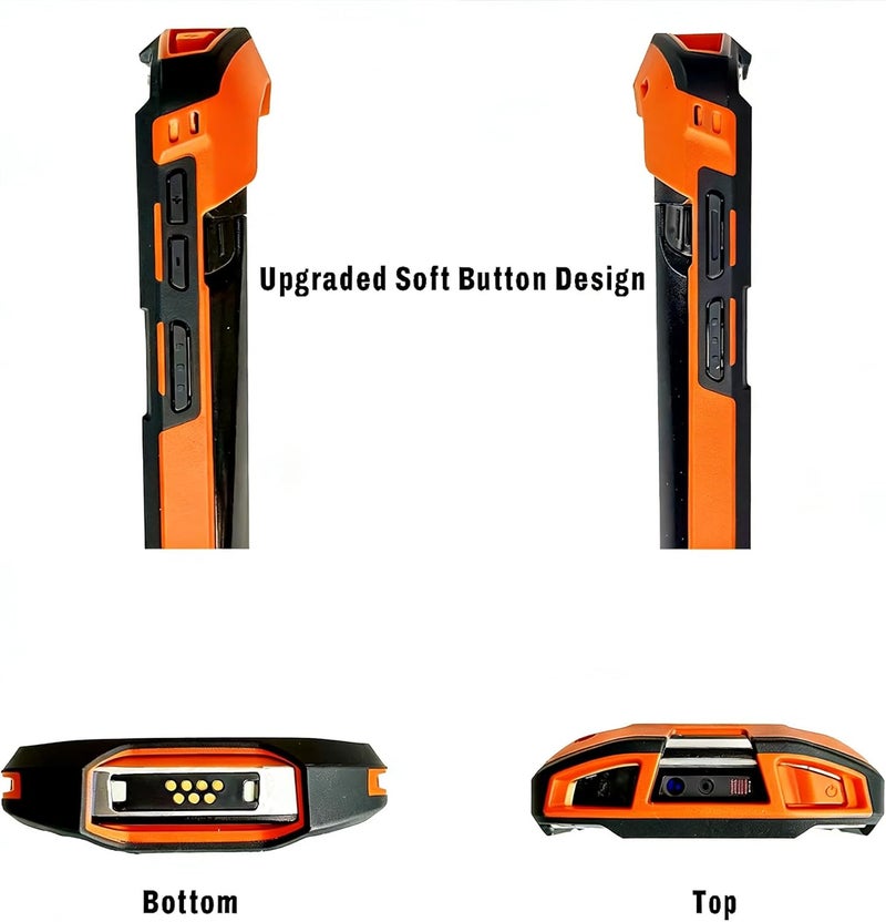Mutelen Case for Zebra TC51 TC52 TC52X TC56 TC57 TC57X TC510K TC520 TC520K – Rugged Protective Cover with Strap, Bumper, Boot-Style Holster, Handheld Barcode Scanner Accessory SG-TC51-EXO1-01 (Orange) - Image 3